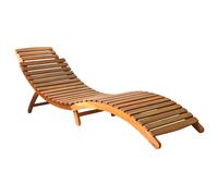 vidaXL Tumbonas madera maciza de acacia 2 uds