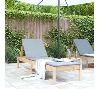 vidaXL Tumbona madera maciza de pino 199,5x60x74 cm