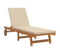 vidaXL Tumbona Marrón 199 x 63 x 85 cm Madera de Acacia Sólida, Sofá de terraza Ajustable, mobiliario Moderno, Cama de Sol para Patio, sillón Relajante Multi-posición