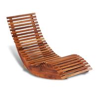 vidaXL Tumbona mecedora de madera de acacia para jardín y terraza