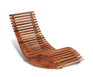 vidaXL Tumbona Mecedora Madera Acacia Sofá Hamaca Asiento Cama Jardín Terraza