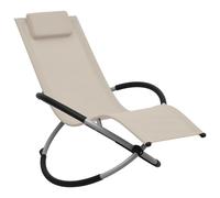 vidaXL Tumbona para niños acero color crema