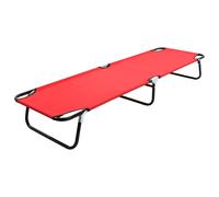 vidaXL Tumbona plegable acero roja