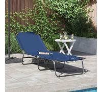 vidaXL Tumbona plegable Azul 188 x 57 x 86,5 cm Poliéster