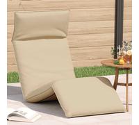 vidaXL Tumbona plegable beige 175x54x8,5 cm Tejido Oxford