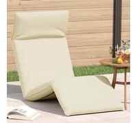 vidaXL Tumbona plegable color crema 175x54x8,5 cm Tejido Oxford