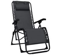 vidaXL Silla reclinable plegable, color , fabricada en textilene