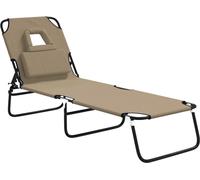 vidaXL: Tumbona plegable, fabricada con tejido Oxford y estructura de acero con revestimiento de pintura en polvo