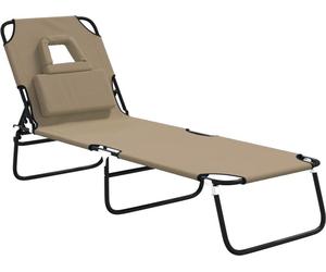 vidaXL: Tumbona plegable, fabricada con tejido Oxford y estructura de acero con revestimiento de pintura en polvo