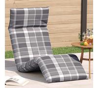 vidaXL: Tumbona plegable, color gris, estampado Karomuster, dimensiones 175x54x8,5 cm, fabricada en tejido Oxford