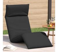 vidaXL Tumbona plegable negra 175x54x8,5 cm tela oxford