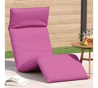 vidaXL Tumbona plegable rosa de 175x54x8,5 cm, tela Oxford