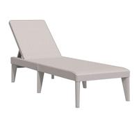 vidaXL Tumbona, Tumbona con Respaldo Ajustable, Chaise Longue Exterior, Tumbona de Descanso para Jardín Terraza Piscina, PP Capuchino