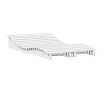 vidaXL Tumbonas de listones 2 unidades para exterior piscina balcón jardín madera de pino blanco