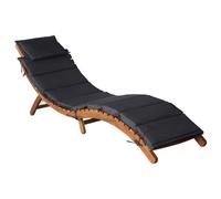 vidaXL Tumbonas con cojines Madera maciza de acacia Gris oscuro 2 uds