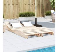Tumbonas De Madera Maciza De Pino 2 Unidades 205x60x31,5 Cm Vidaxl