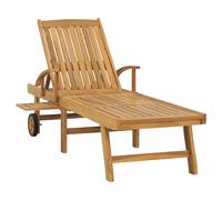 Vidaxl Tumbonas de Madera Maciza de Teca 1 o 2 Sillas de Exterior Jardín Playa Piscina Terraza Tumbona 1