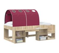vidaXL Túnel de cama 2 piezas rojo 211 x 67,5 x 2 cm poliéster, dormitorio moderno, diseño rectangular, túnel de cama king size, estilo minimalista, textiles cómodos, función y comodidad