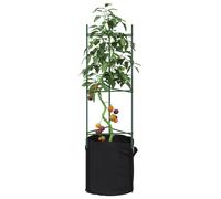 vidaXL Tutor para tomates con bolsa 2 uds de acero y PP 116 cm