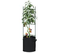 vidaXL Tutores para tomates con bolsa 4 uds de acero y PP 116 cm