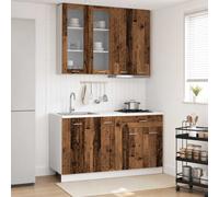 vidaXL Unidad de cocina LYON 4 uds. Madera envejecida
