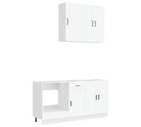 vidaXL Unidad de Cocina Porto 5 pcs Blanco Madera de ingeniería, Espacio de Cocina eficiente, diseño Moderno, Unidad Modular, Almacenamiento Premium o Montaje
