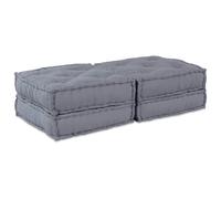 vidaXL Unidad de Sofá Modular 2 uds. Tela Gris 140 x 70 x 36 cm