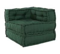 vidaXL Unidad de Sofá Modular 2 uds. Tela Verde 140 x 70 x 56 cm