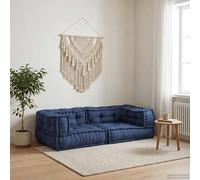 vidaXL Unidad de Sofá Modular 3 uds. Tela Añil 140 x 70 x 36 cm