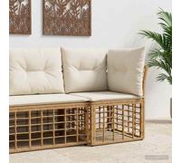 vidaXL Unidad de Sofá Modular de Esquina Exterior Natural