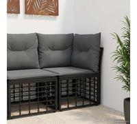 vidaXL Unidad de Sofá Modular de Esquina Exterior Negro