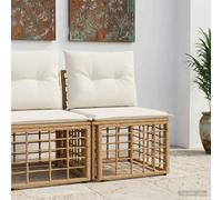 vidaXL Unidad de Sofá Modular Exterior Sin Brazo Natural