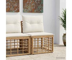 vidaXL Unidad de Sofá Modular Exterior Sin Brazo Natural