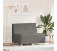 vidaXL Unidad de Sofá Modular sin Brazos 2 pcs Gris Claro