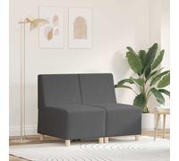 vidaXL Unidad de Sofá Modular sin Brazos 2 uds. Gris oscuro