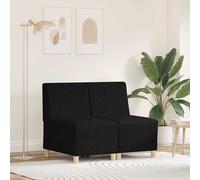 Unidad De Sofá Modular Sin Brazos 2 Pcs Negro 55 X 74 X 82 Cm Vidaxl