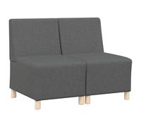 vidaXL - Unidad de sofá modular sin brazos - 2 piezas, cojines de espuma, gris oscuro