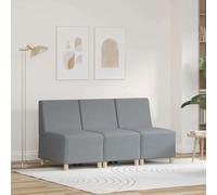 Unidad De Sofá Modular Sin Brazos 3 Pcs Gris Claro Vidaxl