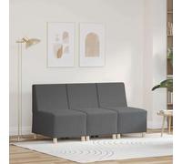 vidaXL Unidad de Sofá Modular sin Brazos 3 uds. Gris oscuro