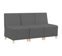 vidaXL Unidad de Sofá Modular sin Brazos 3 uds. Gris oscuro tela