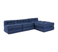 vidaXL Unidad de Sofá Modular Tela Añil 210 x 140 x 56 cm