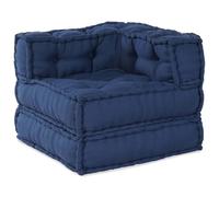 vidaXL Unidad de sofá modular Añil 70 x 70 x 56 cm Tela, asiento flexible y transpirable