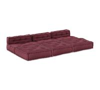 vidaXL Unidad de Sofá Modular Tela Castaño 210 x 140 x 56 cm