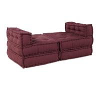 vidaXL Unidad de Sofá Modular Tela Castaño 210 x 140 x 56 cm