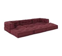 vidaXL Unidad de Sofá Modular Tela Castaño 210 x 70 x 56 cm