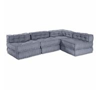 vidaXL Unidad de Sofá Modular Tela Gris 210 x 140 x 56 cm