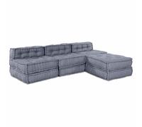 vidaXL Unidad de Sofá Modular Tela Gris 210 x 140 x 56 cm