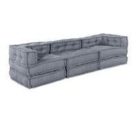 vidaXL Unidad de Sofá Modular Tela Gris 210 x 70 x 56 cm