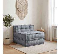 vidaXL Sofá modular Unidad 70 x 70 x 56 cm Tela transpirable Asiento flexible Gris
