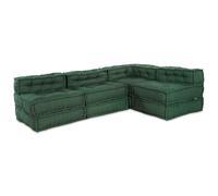 vidaXL Unidad de Sofá Modular Tela Verde 210 x 140 x 56 cm